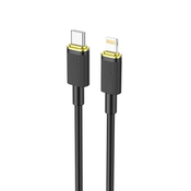 Hoco - Polnilni kabel (U109) - USB Type-C na Lightning, PD 20W, 3A, 1,2 m - črn