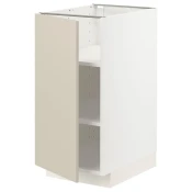 METOD Podni element s policama, bela/Havstorp bež, 40x60 cm