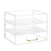 VEVOR Pekarna vitrina 3-nivojska 330x260x260 mm prozorna