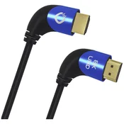 Oehlbach Oehlbach HDMI priključni kabel HDMI-A vtič\, HDMI-A vtič 1.50 m črna D1C42541 #####8K UHD\, 90° kotni levo\, trojno oklopljen HDMI kabel, (20431421)