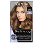 Barva za lase Loreal Preference Cool Blondes - 7.1 Islandska pepelnato blond (2x60ml, 54ml)