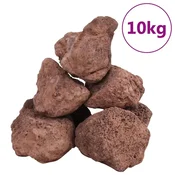 Vidaxl Vulkanski kamen 10 kg rdeč 10-30 mm