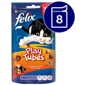 Felix Play Tubes mačja hrana, piščanec, jetra, 8x50 g