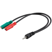 Audio 3,5mm jack adapter kabel 2/1