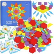 shumee Lesena sestavljanka Ustvarjalna sestavljanka Tangram Mozaik Montessori Oblike Barve