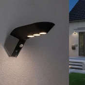 Paulmann LED sončna zunanja stenska svetilka Soley antracit - Sodobni - Plastika