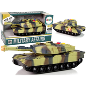 slomart Vojaški Tank 1:32 Moro Braon LEAN TOYS s Svetlobo in Zvokom
