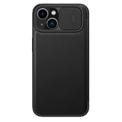NILLKIN Maska za iPhone 14 Plus 6.7 Qin Pro (plain leather) crna