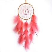 INF Boho stenska dekoracija iz perja, stenska dekoracija za spalnico Red, (21779014)