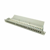 Digitus Patch panel, CAT5E, zaščiteni, 24x 8P8C LSA, 1U, siva