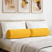 Valjkasti jastucici 2 pcs Svijetlo žuta O 25 x 70 cm