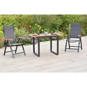 Gardenson VRTNI SET aluminij barve grafita, barve akacije barve grafita, barve akacije
