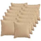 vidaXL Prevleka za blazino 12 pcs HOUTEN Krem 50 x 50 cm Lažni lanu