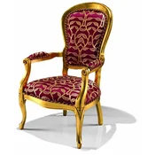 Casa Padrino luxury baroque armchair purple/gold - Made in Italy