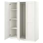 PAX/GRIMO Garderobni sestav, bela/bela, 150x60x201 cm