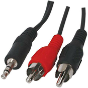 PremiumCord jack M 3.5 -> 2x cinch M, 5m