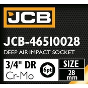 JCB Duga nastavna glava 3/4 28mm (6-