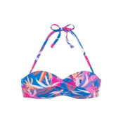 BUFFALO Bikini zgornji del  modra / sivka / oranžna / magenta