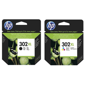 HP - komplet kartuš HP nr.302XL (BK + CMY), original