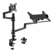 MA-DA-04 Gembird Podesivi stoni drzac za monitor tilt, 17-32 max.8kg + nosac za laptop