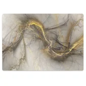 Decormat Podloga za zaščito tal Zlati marmor 120x90 cm 15 cm