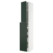 METOD / MAXIMERA Visoki el s izvl fun 1 vrata/4 lad, bijela/Havstorp zagasito zelena, 40x60x240 cm