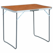 vidaXL Zložljiva miza za kampiranje s kovinskim okvirjem 80×60 cm