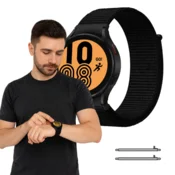 Pašček za Xiaomi Redmi Watch 5 Lite, najlonski, črn, močan in vzdržljiv, 22 mm