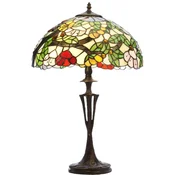 Casa Padrino luxury Tiffany table lamp multicolored A� 40 x H. 62 cm - Round Tiffany desk lamp - Living room decoration lamp - Desk decoration lamp - Luxury Tiffany lights