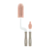 Kikka Boo Set silikonskih cetki za cišcenje flašica i cucli 2 dela Pink