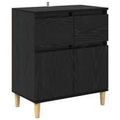 Vidaxl Strani šal Črna Orehovina 60 x 35 x 70 cm Konstruiran les
