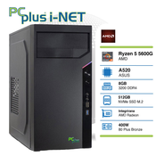 PCPLUS računalnik i-NET (Ryzen 5 3.9GHz, 8GB, 512GB NVMe M.2 SSD, brez OS)