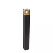 Stoječa zunanja svetilka črna 70 cm IP44 z dimljenim steklom - Denmark