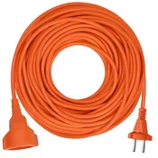 Solight 1z gibljivi kabel - priključek, 20 m, 2 x 1, 5mm2, oranžna