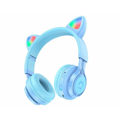hoco. Bluetooth slušalice W39 Macije uši/ plava