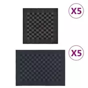 Vidaxl vidaXL Komplet 10 brisač, črne in sive, bombaž