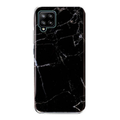 Wozinsky Marble silikonski ovitek za Samsung Galaxy A12/Galaxy M12 - Črna KP10141