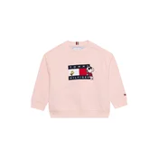 TOMMY HILFIGER Majica PEANUTS mornarska / staro roza / češnjevo rdeča / bela