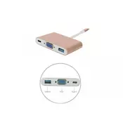 USB Tip C na VGA + USB 3.0 adapter 3.1 UVA-23
