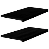 Prozorske klupice 2 kom tamnosmede 80x40x2 cm masivne hrast