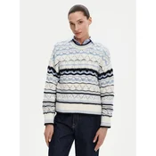 Barbour Pulover Eloise LKN1615MI11 Svetlo modra Relaxed Fit