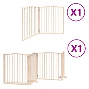 Vidaxl Ograda za pse z vrati zložljiva 6 panelov 480 cm topolovina