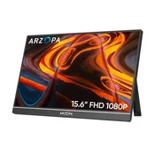 15,6'' (40 cm) Full HD IPS 60 Hz prijenosni monitor, zaslon osjetljiv na dodir, mHDMI, USB-C, zvucnici, ARZOPA A1T
