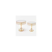 SET 2x Dekorativni pladenj pr. 20/25 cm zlata