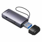 BASEUS AirJoy USB čitalnik pomnilniške kartice micro SD/TF, siva