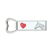 Artdog Upokojeni dirkalni konj - odpirač za steklenice s konjem, personaliziran odpirač za hladilnik, unikatno darilo za moškega by Art-Dog