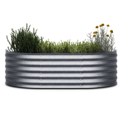 Blumfeldt Dvignjena gredica High Grow Extended, 150 x 60 x 43 cm, iz valovite jeklene pločevine, enostavna za montažo, odporna proti rji in mrazu (GDMB4-Bl-HGEX-Si)