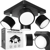 shumee Heckermann 8795318A LED reflektor črne barve 4-glavna svetilka