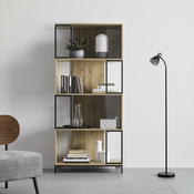 Bessagi Home Regal Geny Črna/hrast