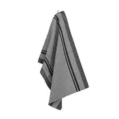Set of 4 kitchen towels, 50 x 70 cm Waffle, Black - Tiseco